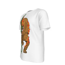 Savage animals All-Over Print O-Neck T-Shirt (Leopard) | 190GSM Cotton
