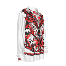 All-Over Print Men's Imitation Silk Long-Sleeved Shirt