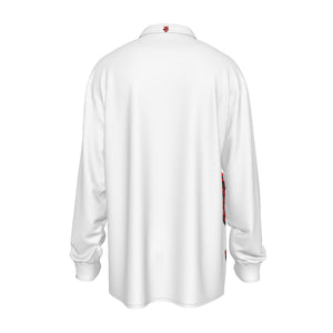 All-Over Print Men's Imitation Silk Long-Sleeved Shirt