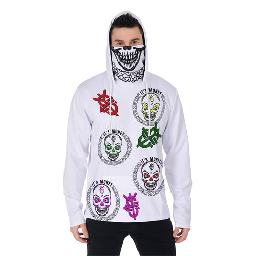 All-Over Print Men's Pullover Hoodie With Mask