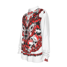 All-Over Print Men's Imitation Silk Long-Sleeved Shirt